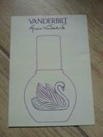 calendrier vanderbilt gloria 1989 - parfum - carte parfumée, Overige typen, Gebruikt, Ophalen of Verzenden