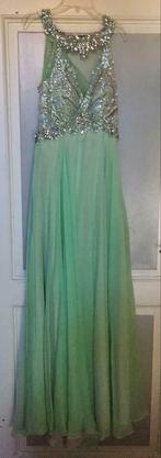 Robe de soirée diamantée, Taille fine, Vêtements | Femmes, Comme neuf, Vert, Taille 34 (XS) ou plus petite, Sous le genou