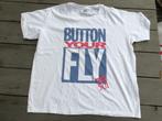 Levi's M wit t-shirt met Button Your Fly-patroon, ronde hals, Kleding | Dames, T-shirts, Maat 38/40 (M), Verzenden, Wit, Nieuw