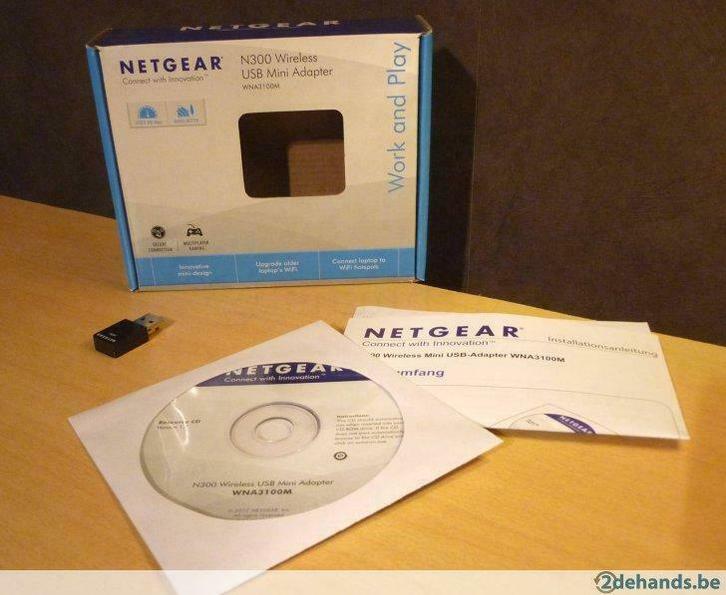 Draadloos internet Wifi N300 Mini netwerkadapter Netgear, Informatique & Logiciels, Commutateurs réseau, Utilisé, Enlèvement ou Envoi