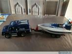 Playmobil 5187 camion de police avec bateau, Gebruikt, Ophalen of Verzenden