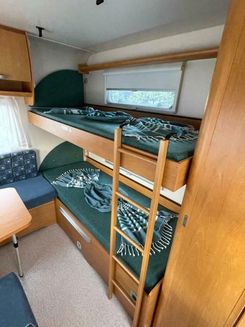 knaus eifelland stapelbed VOORTENT, Caravans en Kamperen, Caravans, Bedrijf, tot en met 6, 1250 - 1500 kg, Standaardzit, Eifelland