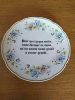 Bord met gouden rand en opschrift - D 24 cm, Antiek en Kunst, Ophalen of Verzenden