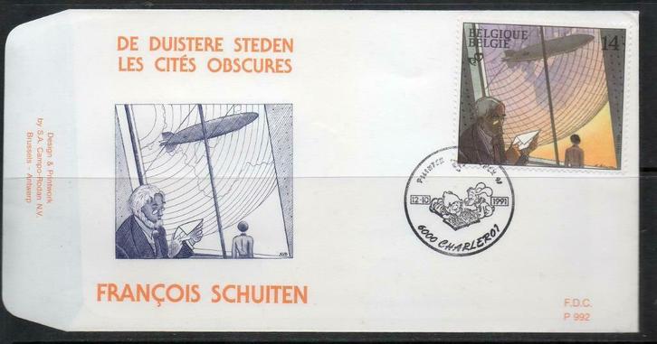 Année 1991 : FDC 2430 - Les cités obscures - Obli. Charleroi, Timbres & Monnaies, Timbres | Europe | Belgique, Enlèvement ou Envoi