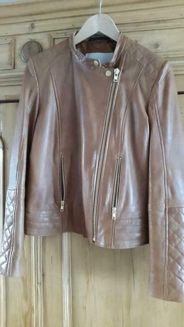 Camel lederen vest InWear maat 36, Autres couleurs, Taille 36 (S), Comme neuf, Enlèvement
