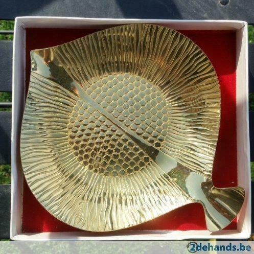 vintage mid century GRASOLI GERMANY brass shallow table dish, Antiek en Kunst, Curiosa en Brocante