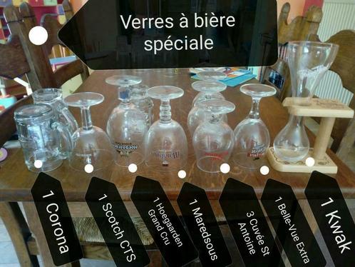 Verres chope bières spéciales ( corona, Hoogaerd, Lupulus,.., Maison & Meubles, Cuisine | Vaisselle, Comme neuf, Verre, Enlèvement ou Envoi