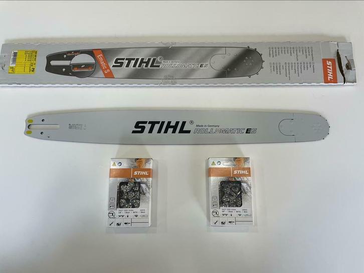 Stihl zaagblad rollomatic es 63cm + 2 kettingen nieuw!, Tuin en Terras, Kloofmachines, Ophalen of Verzenden
