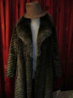 Retro imitatie bontjas 1970-75, Kleding | Dames, Jassen | Winter, Ophalen, Zo goed als nieuw, Maat 38/40 (M), Zwart