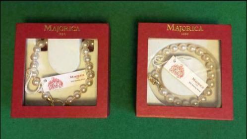 Collier + Bracelet 70 perles / fermoir en argent, Handtassen en Accessoires, Kettingen