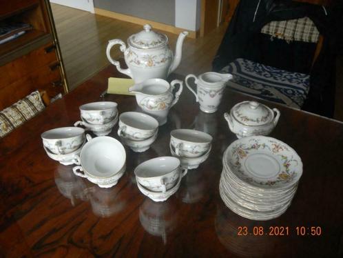 27-DELIG VINTAGE PORCELEINEN KOFFIESERVIES (12 personen), Antiek en Kunst, Antiek | Servies compleet, Ophalen