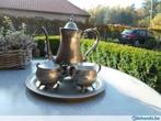 verzilverd koffiepot, suikerpot, melkpot met schaal, Ophalen of Verzenden