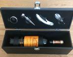 Sommelier Box 1 fles in kunstleer + accessoires, Zo goed als nieuw
