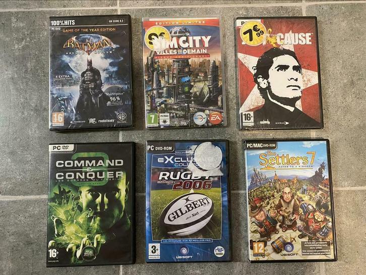 Lot 6 jeux PC, Games en Spelcomputers, Games | Pc, Nieuw