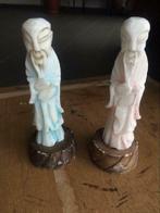 Twee Chinese steen mannen  h-18cm b-4cm, Antiek en Kunst, Ophalen of Verzenden