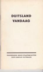 Duitsland vandaag, met voorwoord Camille Huysmans., Boeken, Ophalen of Verzenden, 20e eeuw of later, Gelezen, Europa