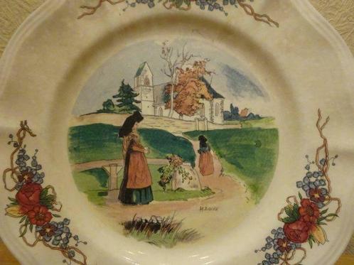 Assiette Sarreguemines., Antiek en Kunst, Antiek | Keramiek en Aardewerk, Ophalen