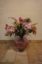 Beau grand vase rose, Comme neuf, Enlèvement, Moins de 50 cm, Autres couleurs