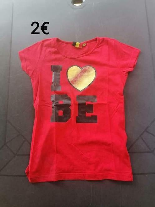 T-shirt Belgique rouge manches courtes, Enfants & Bébés, Vêtements enfant | Taille 140, Utilisé, Fille, Chemise ou À manches longues