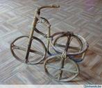 Stevige Rieten fiets driewieler voor pop of bloempot plant, Huis en Inrichting, Gebruikt, Ophalen of Verzenden