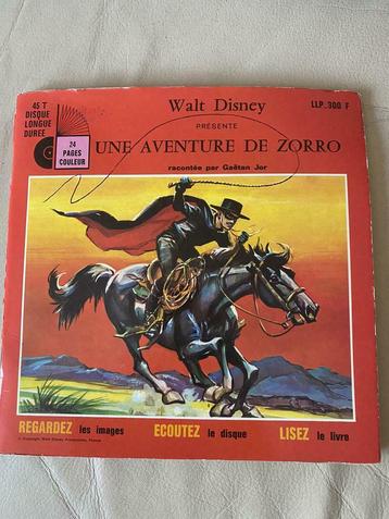 Ancien disque 45 tours et livret zorro très bon état