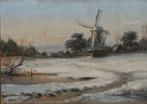 Jef-Louis Van Leemputten (1865-1948):Winterlandschap (47x42)