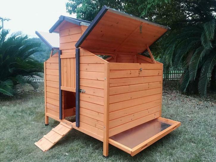 Poulailler XXL 6 poules maison poule coq abri poule canard, Dieren en Toebehoren, Pluimvee | Toebehoren, Nieuw, Kippenhok of Kippenren