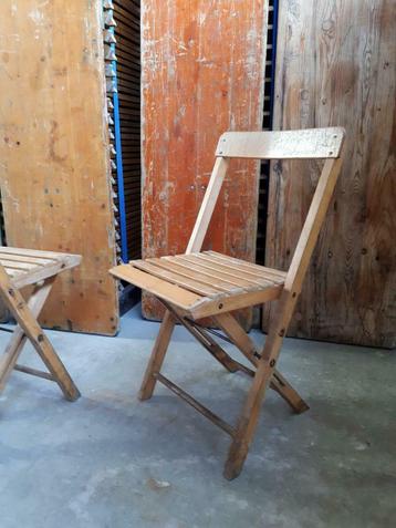 Lot de chaises pliantes anciennes en bois vintage chaises pl