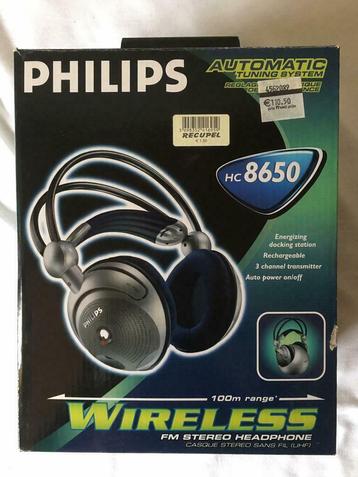 Philips draadloze FM-hoofdtelefoon met groot bereik beschikbaar voor biedingen