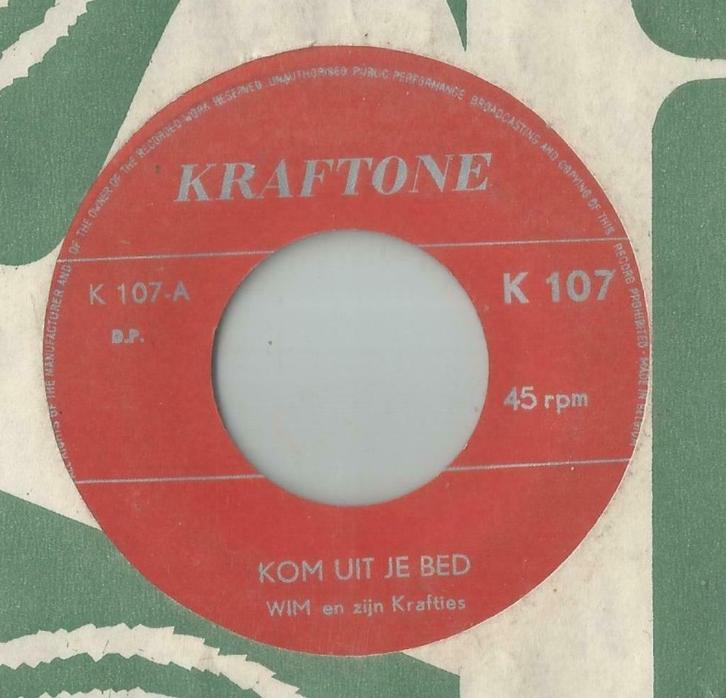 Wim en zijn Krafties – Kom uit je bed - Single, CD & DVD, Vinyles Singles, Utilisé, Single, En néerlandais, 7 pouces, Enlèvement ou Envoi