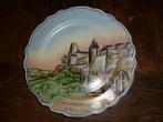 Assiette décorative porcelaine Cité de Carcassonne Limoges, Enlèvement ou Envoi