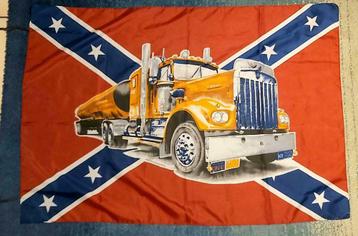 Grote vlag van een American Truck 75 cm x 105 cm beschikbaar voor biedingen