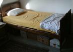 eiken bed met hoge instap, Huis en Inrichting, Slaapkamer | Bedden, Hout, Ophalen