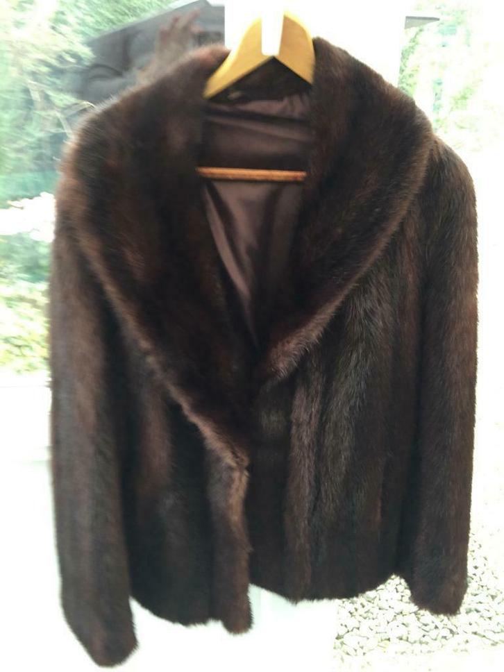 Manteau de fourrure femme, Kleding | Dames, Jassen | Winter, Gedragen, Maat 38/40 (M), Bruin, Ophalen
