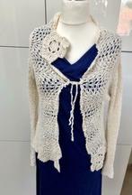 Ecru cardigan Chine Collection - maat 38/40, Kleding | Dames, Maat 38/40 (M), Overige kleuren, Verzenden, Gedragen