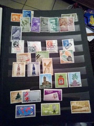 Carnet de timbres espagnols. 17pages. oblitérés et non. 