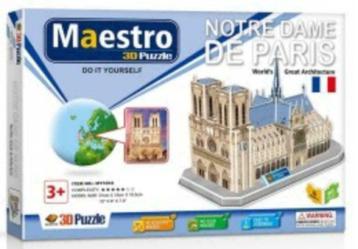 Notre Dame de Paris 3D Puzzle (à partir de 3+ ans) Neuf -  disponible aux enchères