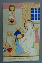 carte postale Mes chers enfants , priez beaucoup, Affranchie, Enfants, 1920 à 1940, Envoi