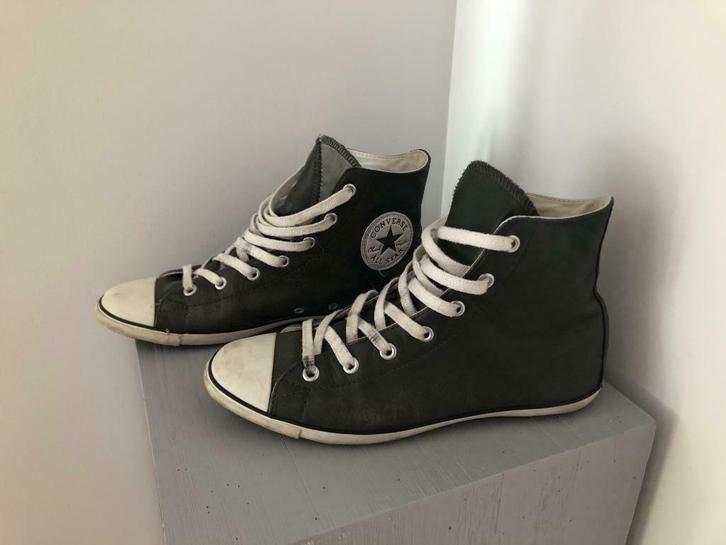 Basket Converse All Star simili cuir gris: Pointure 38, Kleding | Dames, Schoenen, Gedragen, Grijs, Ophalen of Verzenden