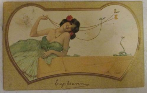 reeks stijlzuivere art nouveau postkaarten Horta dames, Collections, Cartes postales | Thème, Envoi