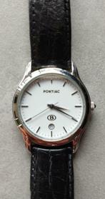 NMBS horloge Pontiac (uniek stuk), Comme neuf, Cuir, Autres marques, Acier
