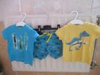 Esprit, 2 x T-shirt + 1 short, maat 62, Kinderen en Baby's, Babykleding | Maat 62, Gebruikt, Ophalen of Verzenden, Jongetje, Esprit
