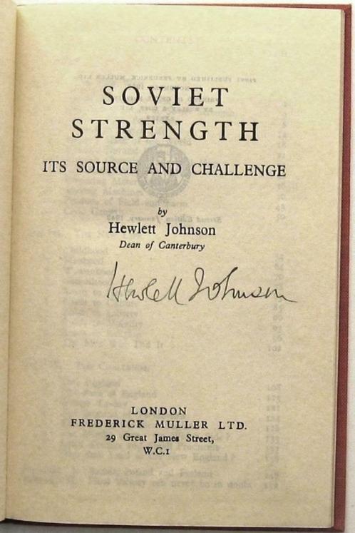 Soviet Strength 1942 Johnson - Gesigneerd Rusland USSR, Antiek en Kunst, Antiek | Boeken en Manuscripten, Ophalen of Verzenden