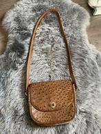 Vintage tas van struisvogel, Handtassen en Accessoires, Zo goed als nieuw, Bruin, Overige merken, Leer