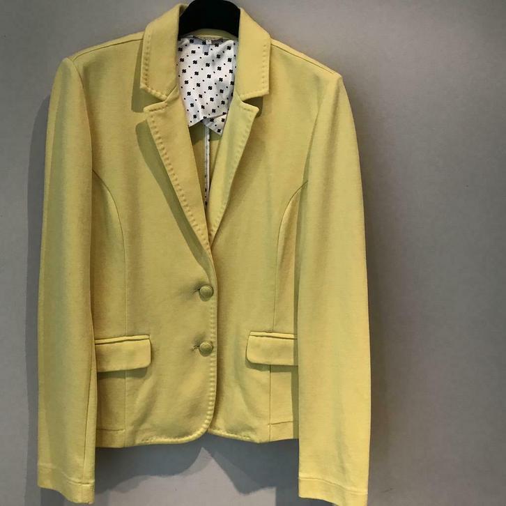 Xandres, blazer katoen maat S, Kleding | Dames, Jasjes, Kostuums en Pakken, Zo goed als nieuw, Maat 36 (S), Geel, Ophalen of Verzenden