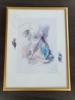 Ingekaderde en gesigneerde tekening, Ophalen of Verzenden, Tekening