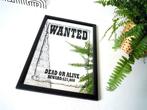 Spiegel met "Wanted - Dead or alive", Ophalen of Verzenden