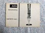 AEG Handleiding stofzuiger "Vampyrette" (60's), Antiek en Kunst, Ophalen of Verzenden