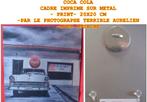 CADRE METAL  ALU..-COCA COLA, Comme neuf, Enlèvement ou Envoi, Panneau publicitaire