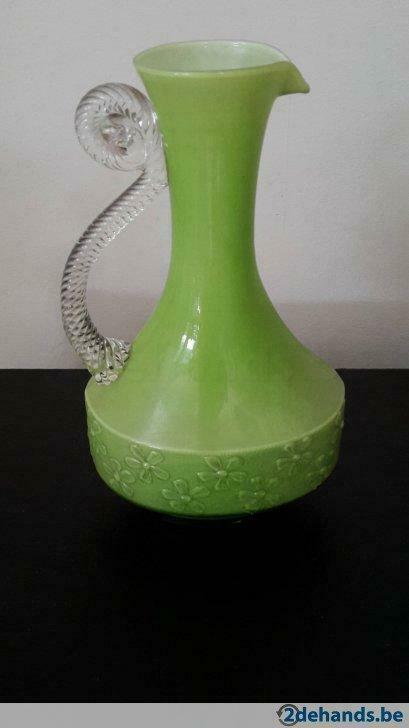 vintage 'opalina Fiorentina' glazen vaas, Antiquités & Art, Curiosités & Brocante